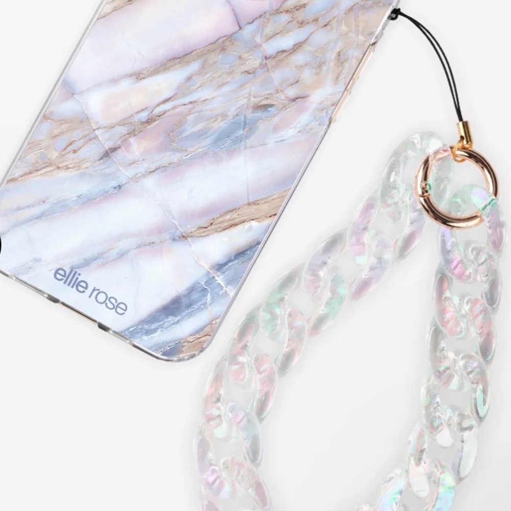 Ellie Rose Phone Charm  Holographic irredescent